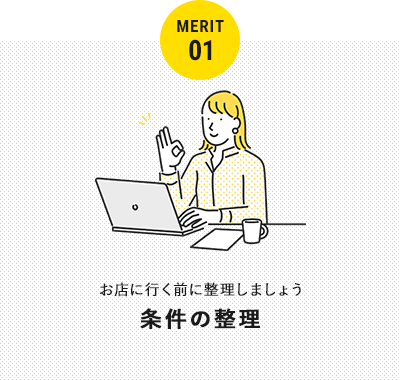 MERIT01 お店に行く前に整理しましょう 条件の整理